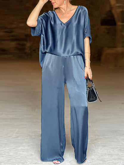 Ashlee - סט אלגנטי מרהיב עם שרוולים קצרים להופעה מושקעת