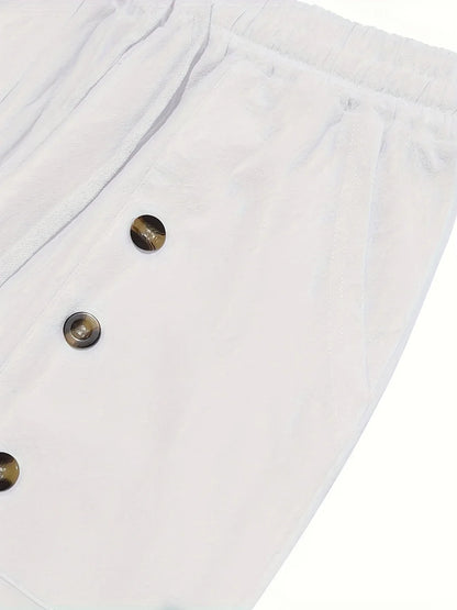 בגדי Beslan - מכנסיים אלגנטיים עם רגליים ישרות ועיטור כפתורים מוזהבים להופעה מושקעת