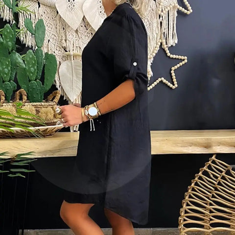 אנקיקה - שמלת פשתן מרגיעה ונוחה ליום כלול