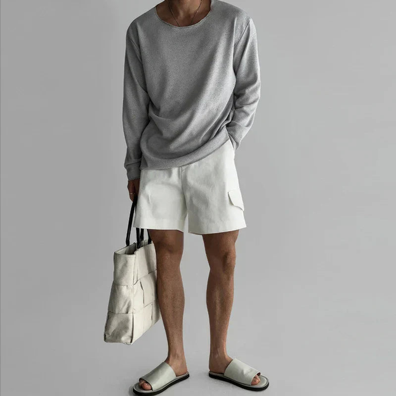 Arturo - חולצת שרוול ארוך עם צווארון עגול לנוחות וסטייל מושלם