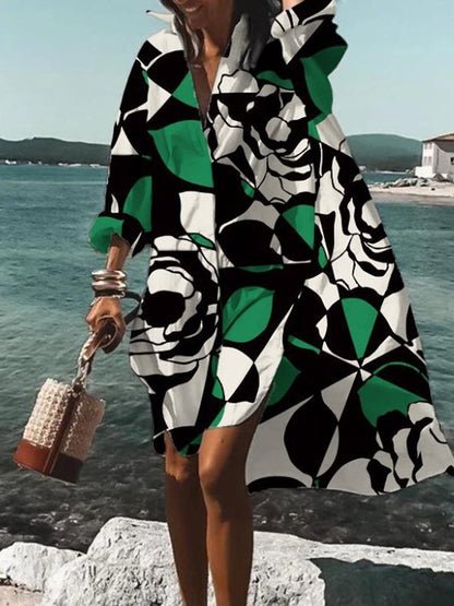 Calogera - שמלת חולצה אלגנטית ומתלבשת בנוחות בגזרה רפויה