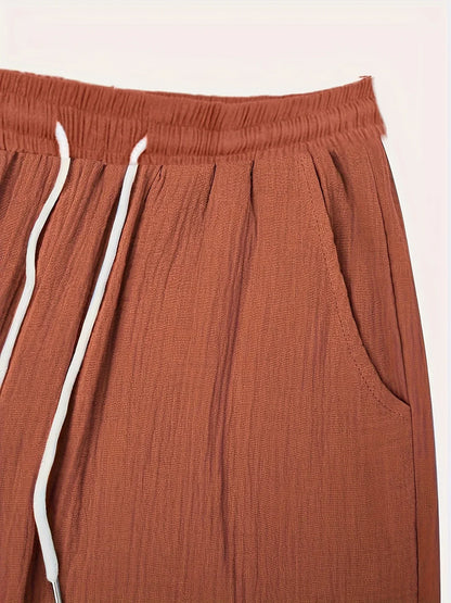 באנקראפט - מכנסיים קצרים אלגנטיים ורחבים עם כיסים לנוחות מקסימלית וסטייל מושלם