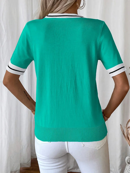 Brunella - חולצת סריג אלגנטית עם מחשוף V לחוויית סטייל מושלמת