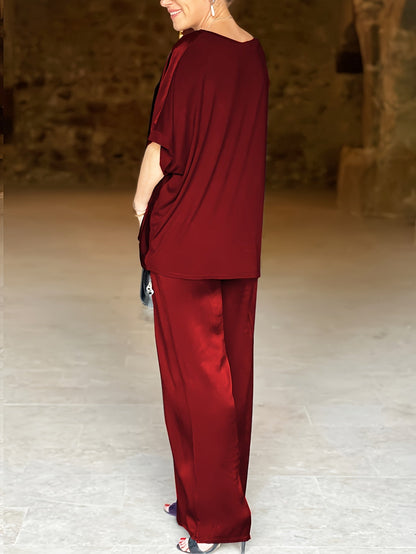 Ashlee - סט אלגנטי מרהיב עם שרוולים קצרים להופעה מושקעת