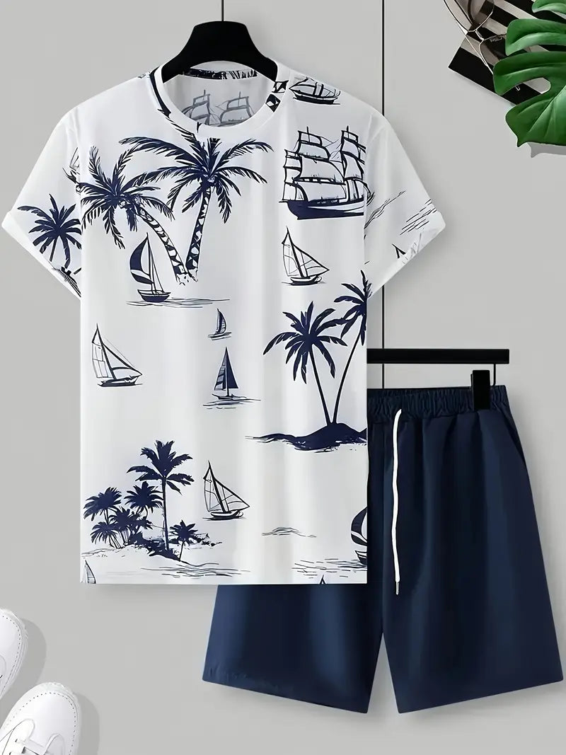 סט אלגנטי לקיץ מבית Barea - שתי חלקים עם הדפס מרהיב