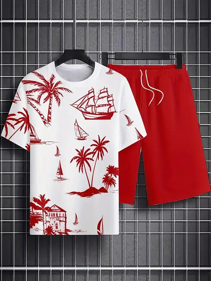 סט אלגנטי לקיץ מבית Barea - שתי חלקים עם הדפס מרהיב