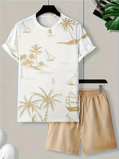 סט אלגנטי לקיץ מבית Barea - שתי חלקים עם הדפס מרהיב