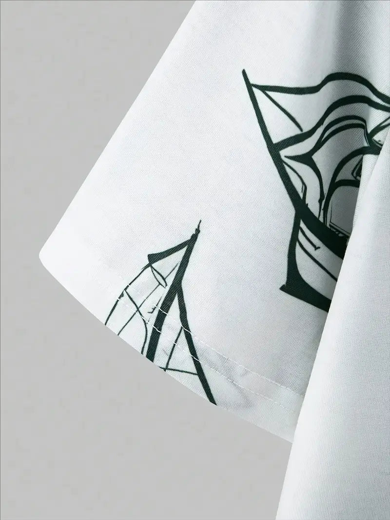 סט אלגנטי לקיץ מבית Barea - שתי חלקים עם הדפס מרהיב