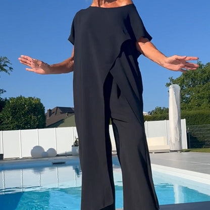 חליפת בוהו לבנה לנשים – לוק יוקרתי בלי להתאמץ